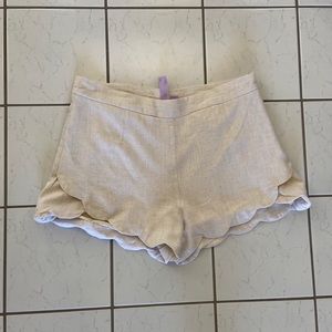 scalloped shorts